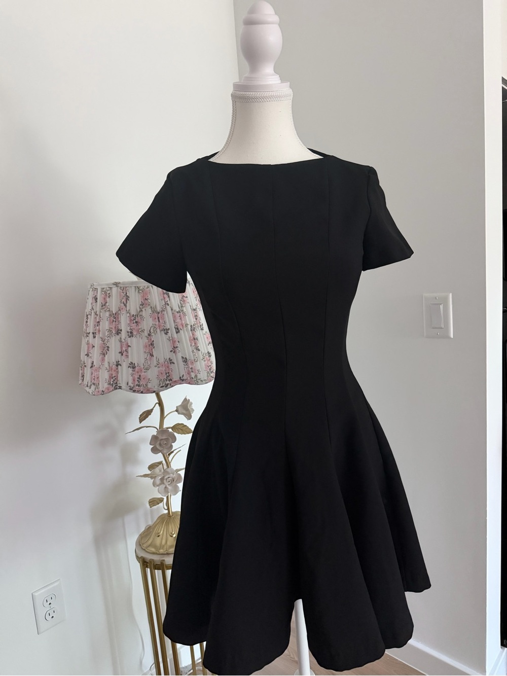 Zara Black Fit-and-Flare Mini Dress